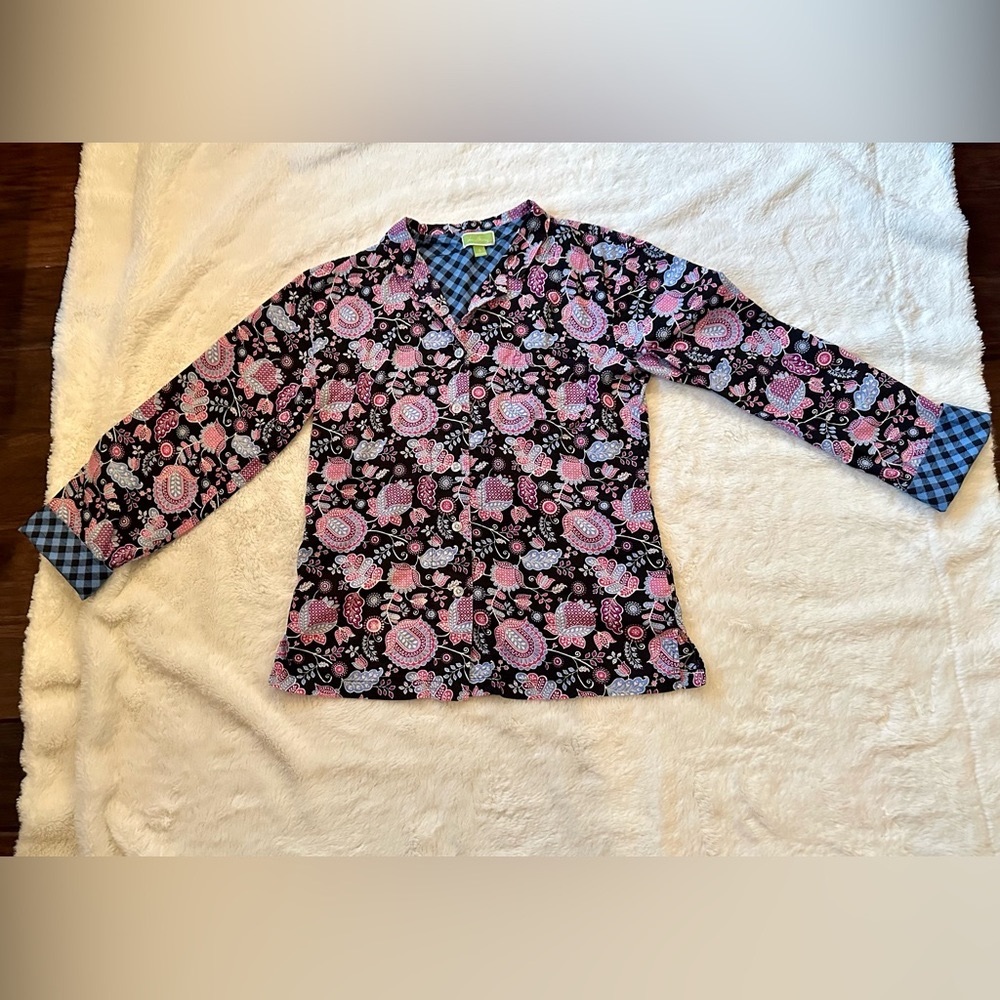 Vera Bradley Long Sleeve Matching Pajama Set. Excellent Condition Size Small